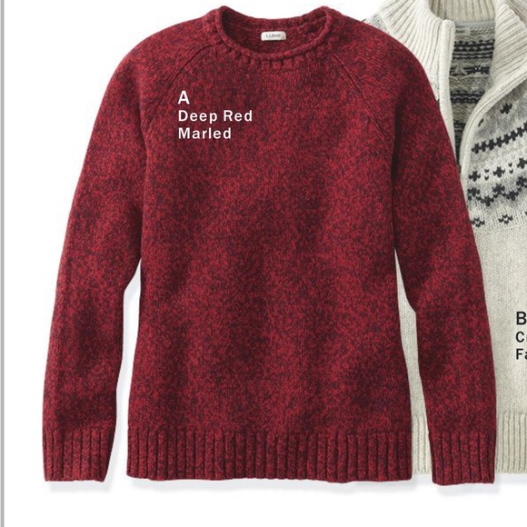 L.L.Bean Classic Ragg Wool Sweater - Picture 3 of 3